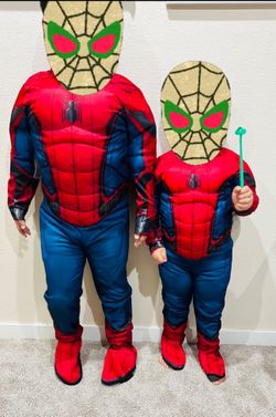 Spider-Man Costume For 12 Year And 5 Year Old Can Wear 