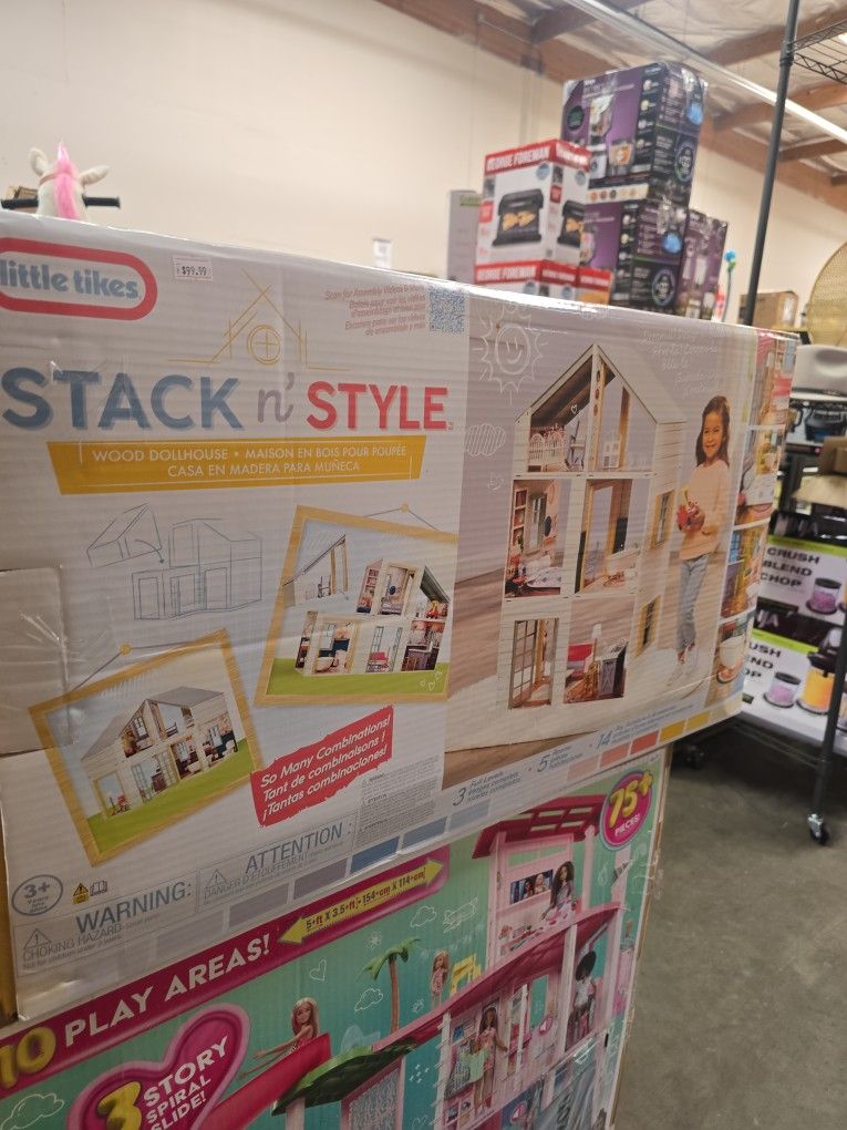Little Tikes Stack N' STYLE kids Doll House Wooden
