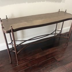 Beautiful Leather Console - 59” x 20” x 30” - Originally $1200.  Asking $275