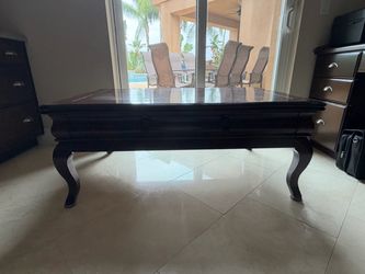 Cherry coffee table and side table