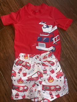 Firefighter/fireman Swim set Toddler size 2T