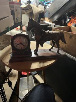 Vintage Brass horse Clock