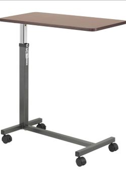 Drive Medical Overbed Table with Wheels, Woodgrain Top, Silver Vein
Overbed Table with Wheels Offers Secure Height Adjustment and Smooth Rolling Desig