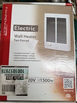 New wall heater hardwired