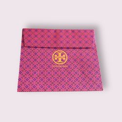 Tory Burch Purple & Orange Gift Bag 12" x 10.5" x 5"