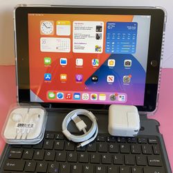128GB Apple IPad 6th Generation (9.7” Retina / Touch ID / iOS 15/ 2018 model) With Bluetooth keyboard & Accessories (Apple Pencil Supported)
