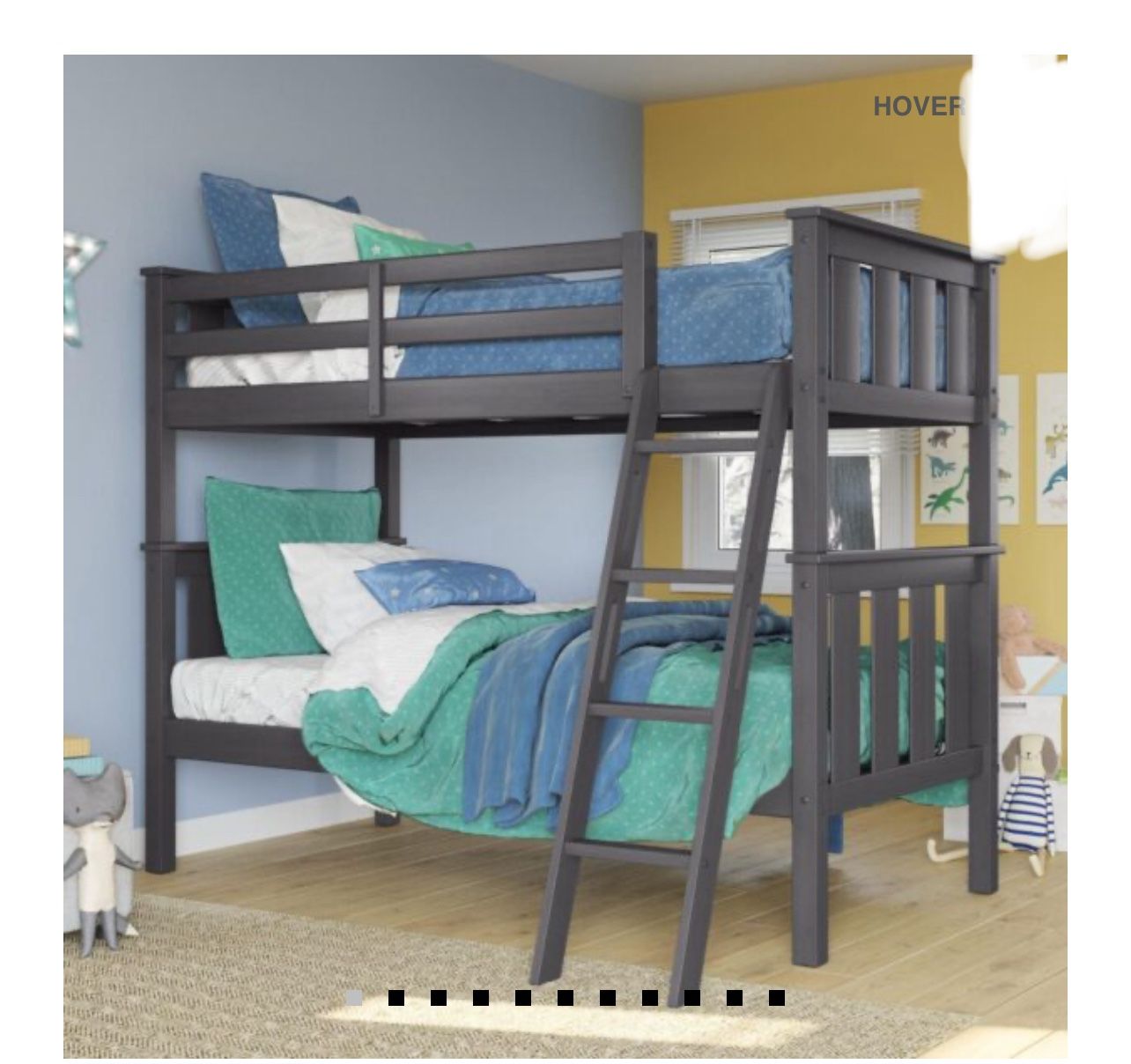 Twin Bunk Bed, Gray, New in Box