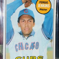 1969 Topps Fergie Jenkins CUBS #31 Retired & CUBS & RANGERS Hall of Famer