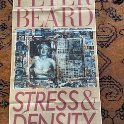 Rare Peter Beard Art Poster 25x44 Inches Stress & Destiny 1998 Marilyn Monroe Elizabeth Taylor Iman Double Sided