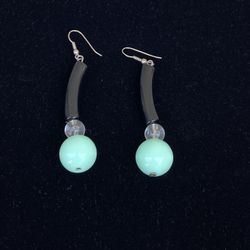 Vintage Aqua Dangling Earrings.
