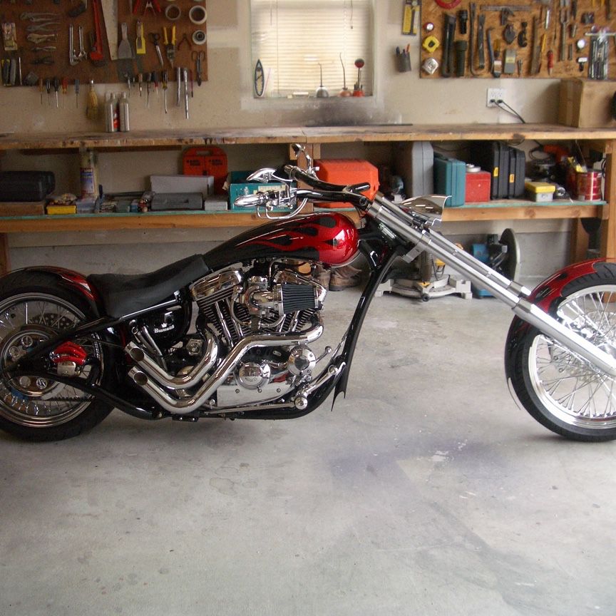 e: 2007 Pro street custom built Harley-Davidson chopper