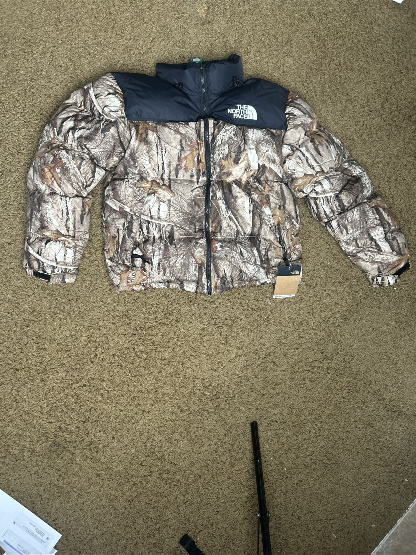 1996 Retro Nuptse Kelp Tan Camo North face 700 Puffer
