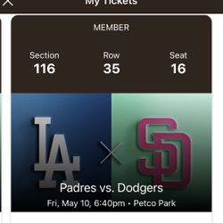 Padres vs Dodgers Friday Night!