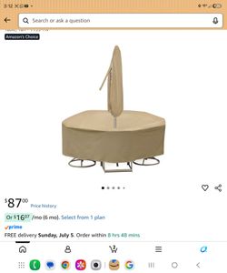 Cover for patio table