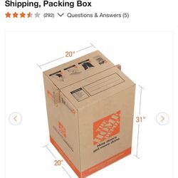 Short wardrobe moving boxes