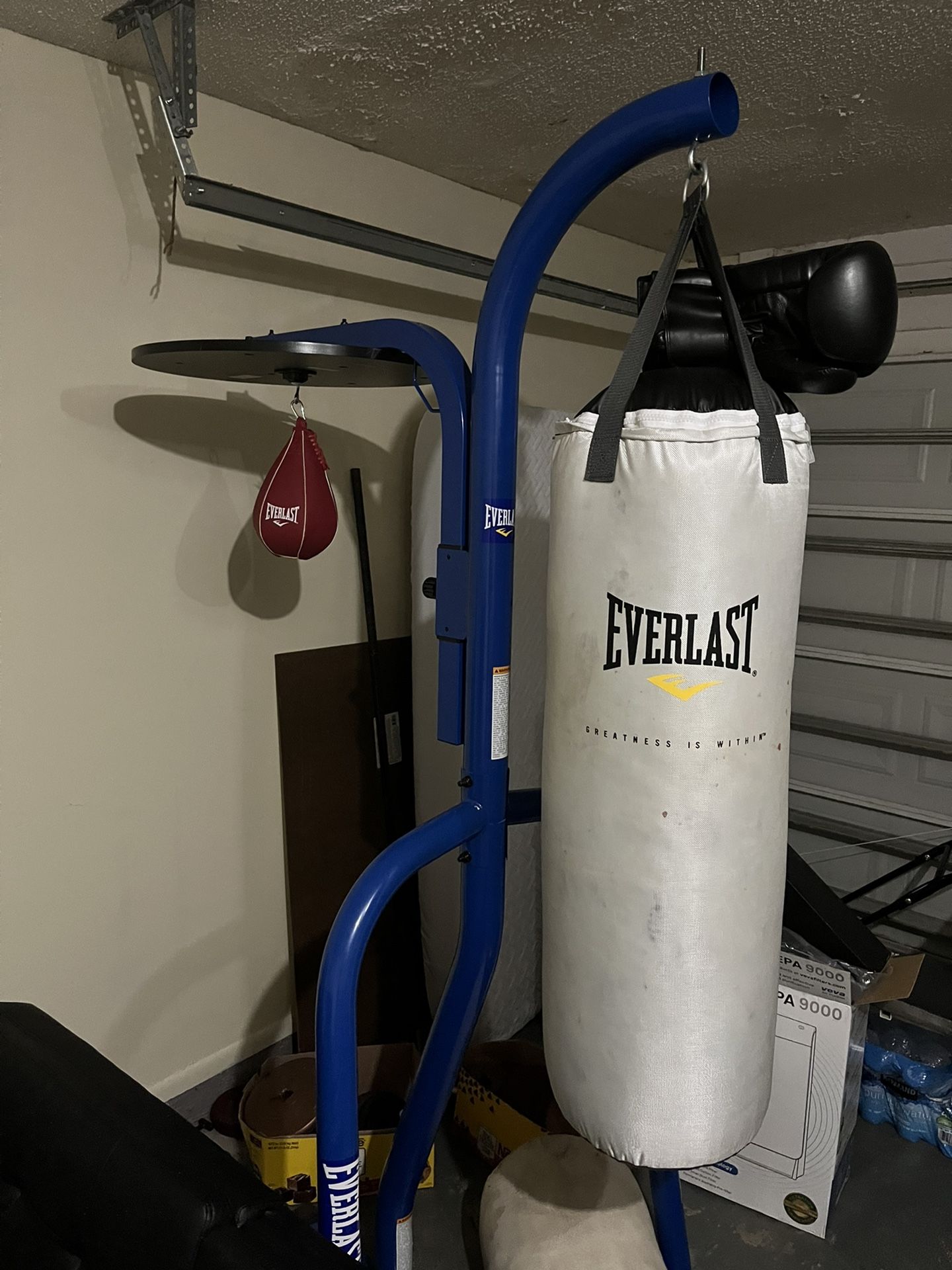 Everlast Punching Bag And Speed Bag Plus Stand 