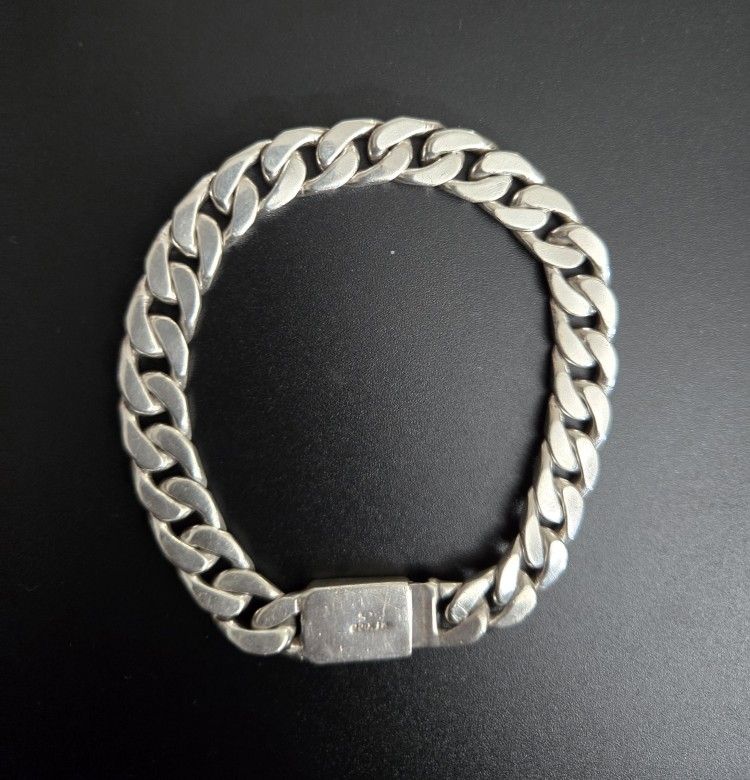 925 Silver Cuban Link Bracelet 