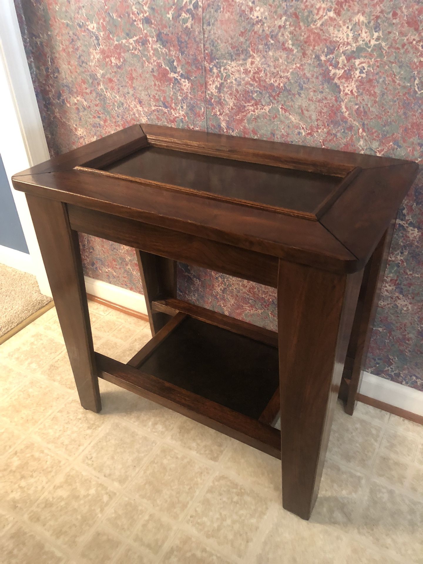 Solid Wood Walnut End Table