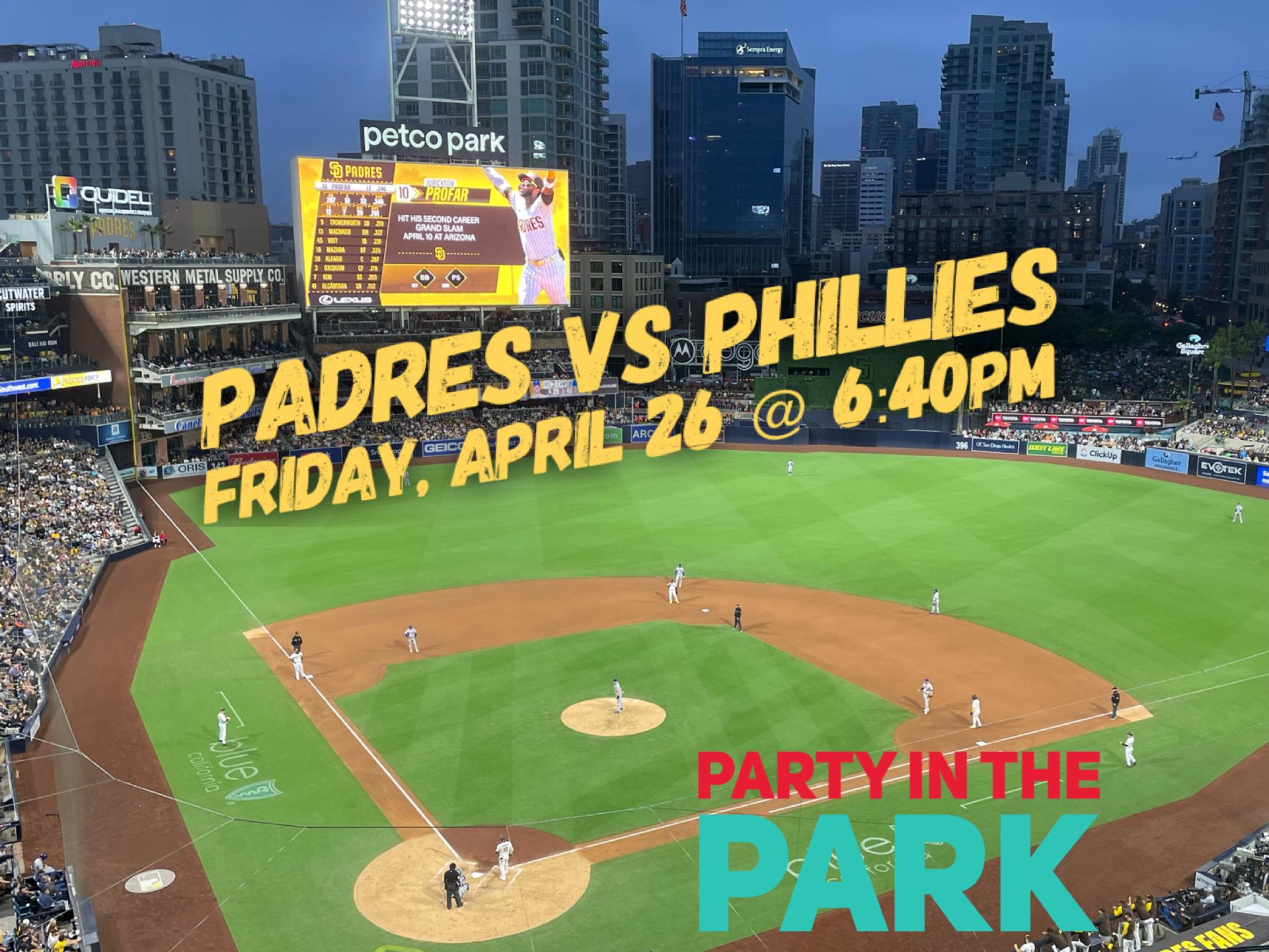 Padres vs Phillies MLB Baseball Tickets - Friday, April 26, 6:40pm