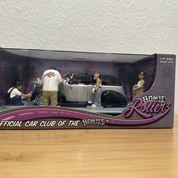 Jada Toys Homie Rollerz 39’ Chevy FLeetLine Homies 1/24 Car with Figure - 58008