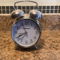 Chrome vintage alarm clock
