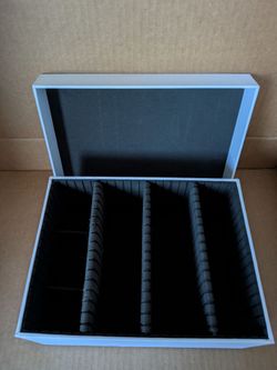Storage Box WHITE Home Organization Box Adjustable Inside Dividers