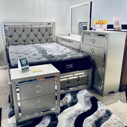 MEMORIAL DAY SALE!! BEAUTIFUL NEW JASMINE QUEEN BEDROOM SET ON SALE ONLY $699. IN STOCK SAME DAY DELIVERY 🚚 EASY FINANCING 