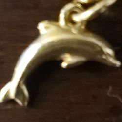 James Avery 14K Gold Vintage Retired Ultra Rare 3D Jumping Dolphin Charm