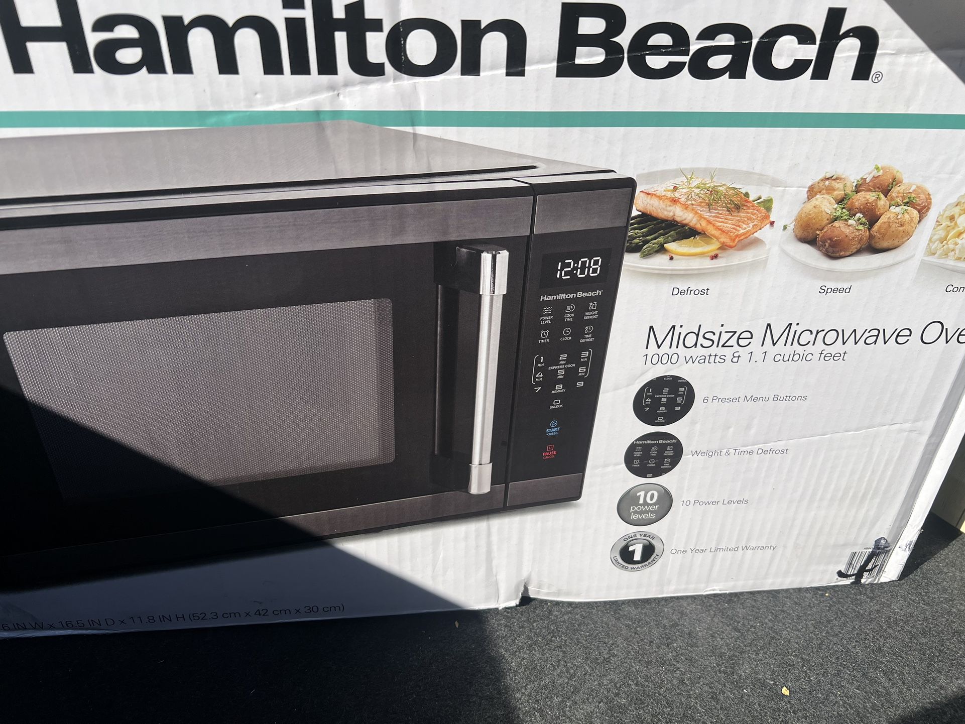 Hamilton Beach 1.1 Stainless Steel Microwave