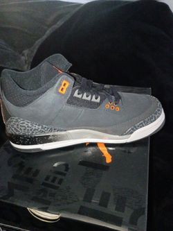 Air Jordan 3 Retro GS Night Stadium/Total Orange Size 5Y Youth New In Box