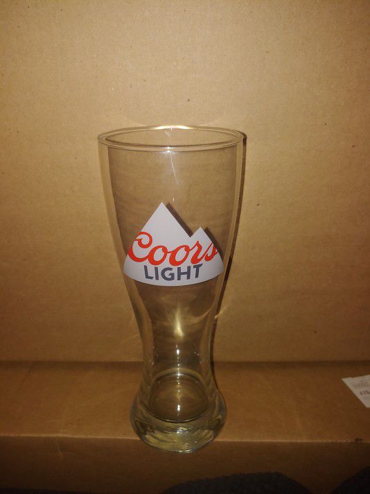 Coors Lite 9" pint beer glass