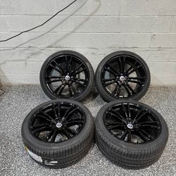 20" OEM Staggered BMW M5 M8 Rims Set of 4 20x9.5 20x10.5 5x112 706M + New Tires