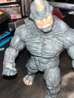 Marvel Spider-Man Rhino Action Figure 9 Inch Fully Jointed Gray Villain Toy