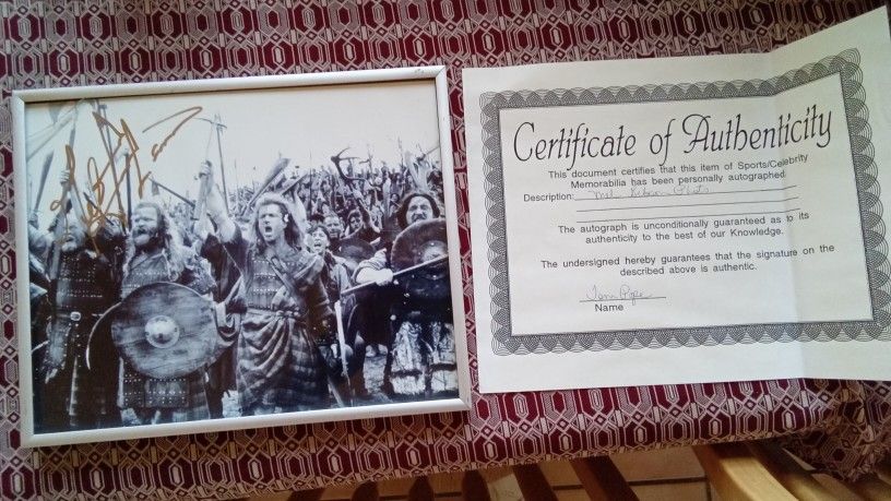 MEL GIBSON  signed Braveheart Movie Photo With Certificate 8x10