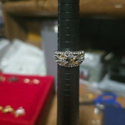 Size 7 White Sapphire infinity Ring