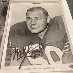 Buffalo Bills Mike Stratton Signed 8x10 