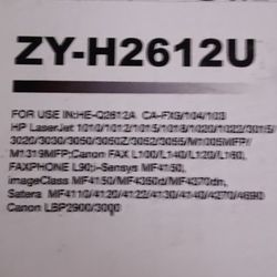 Premium Toner Cartridge Black ZY-H2612U
