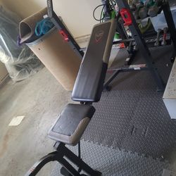 Cap Strength Work Out Bench With Leg Curl 3 Weights