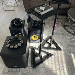 READ - Equipment Bundle Krk 8 10 Subwoofer Speaker Sure M57 Duet Apogee On Stage
