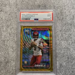 Jayden Daniels 201 Topps Chrome /50 PSA 9