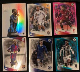 Topps Chrome UEFA Champions League Soccer Cards Lot