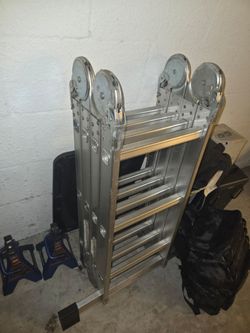 Aluminum Multi-Position Folding Ladder 12ft