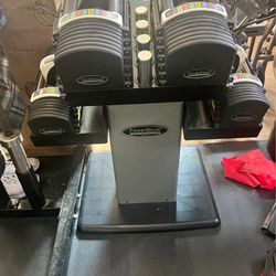 90&33lb-Powerblock-Dumbbells-and-Rack
