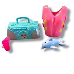 2019 MATTEL Barbie Dolphin Magic Pink Replacement LIFE JACKET & Misc Accessories