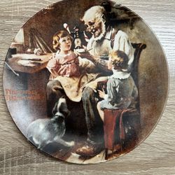 2 Plates Norman Rockwell “The Toy Maker”