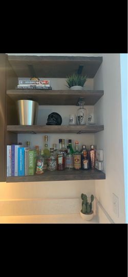 Custom Reclaimed Wood Floating Shelves (8) w/ Hidden Steel Brackets