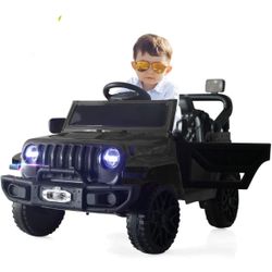 😀 12V Kids SUV Electric Ride On Truck with Parent Remote Control, Battery Powered Motorized Vehicles,1-3 Years Old, Bluetooth,LED Lights,Suspension W