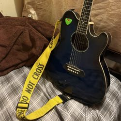 Ibanez Acoustic Electric Guitar (Blue) – Works Great 🎸 