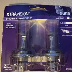 Sylvania 9003 XtraVision. Halogen Headlight Bulb, Pack of 2. Also Fits H4. 