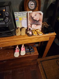 Little Baby Shoes Girls And Boys. Book And Hand Print Kit